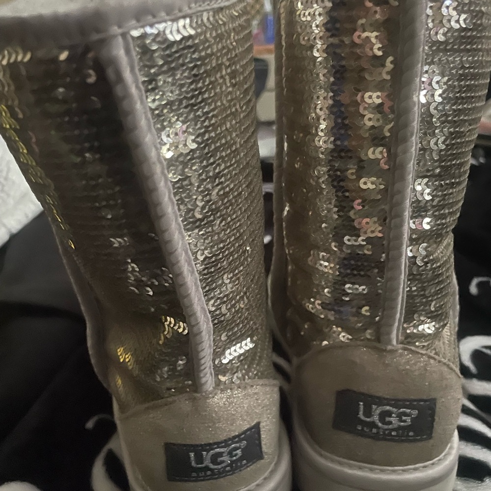 UGG Sparkling Gold Sequin Boots - Picture 2 of 7